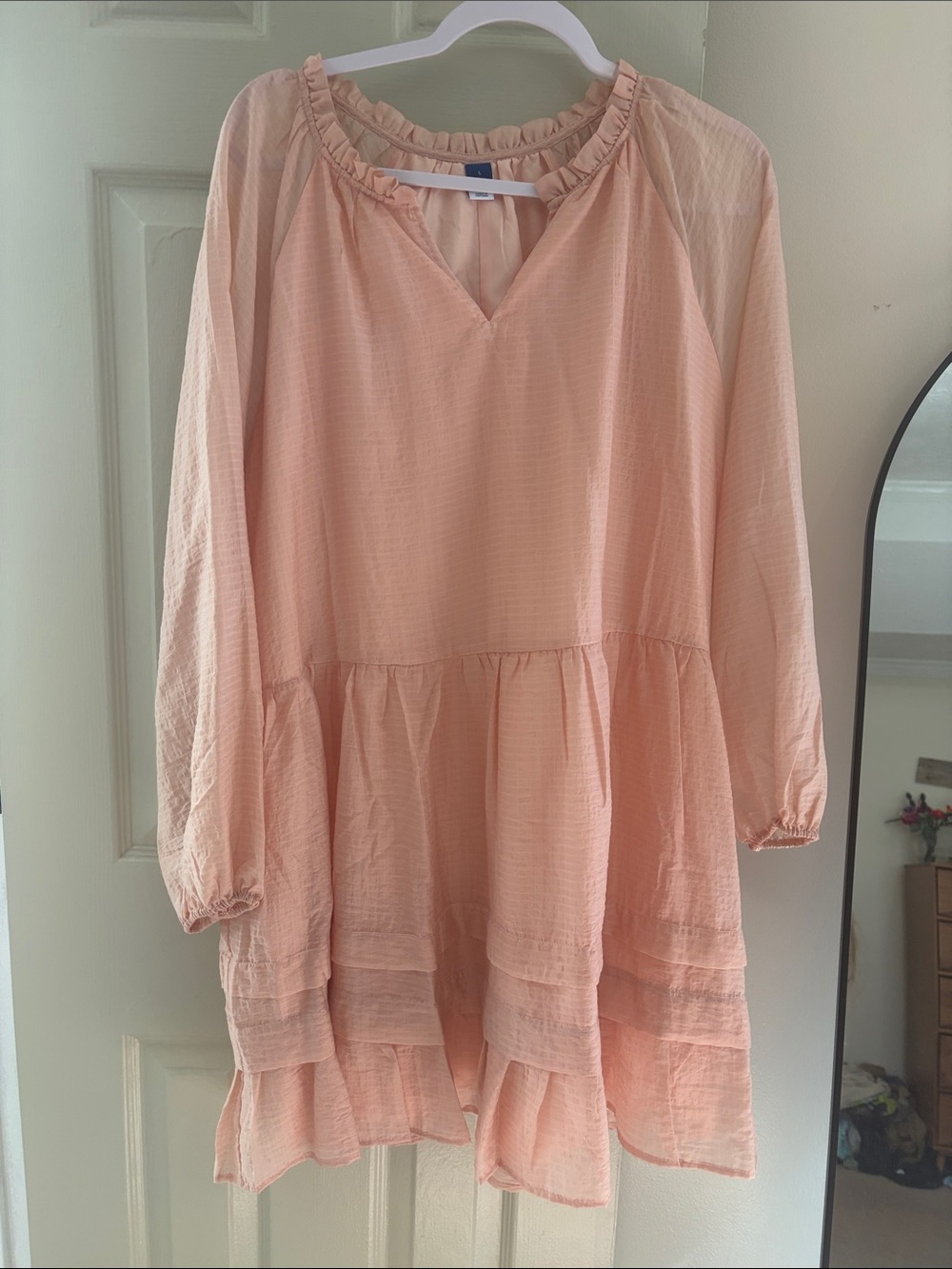 Old Navy Peach Ruffle Tiered Dress